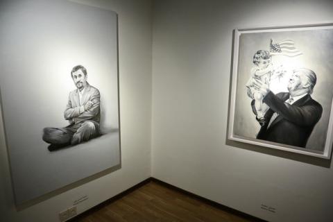 احمدینژاد و ترامپ در یک گالری در تهران