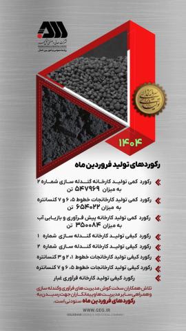 رکودهای تولید فروردین ماه گل گهر